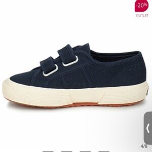 Kids Navy Canvas Sneakers